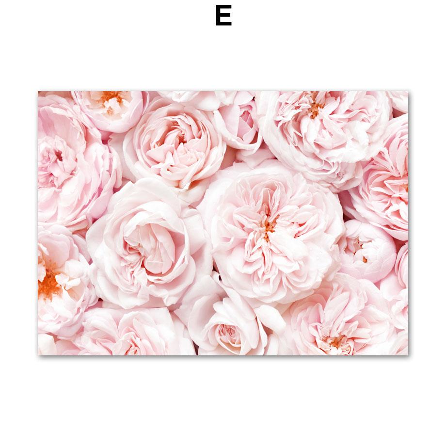 Розовый Перо Пион Цветок Фламинго Хлопок Плакаты И Принты Холст Картина Скандинавские Настенные Картины Для Гостиной Домашний Декор