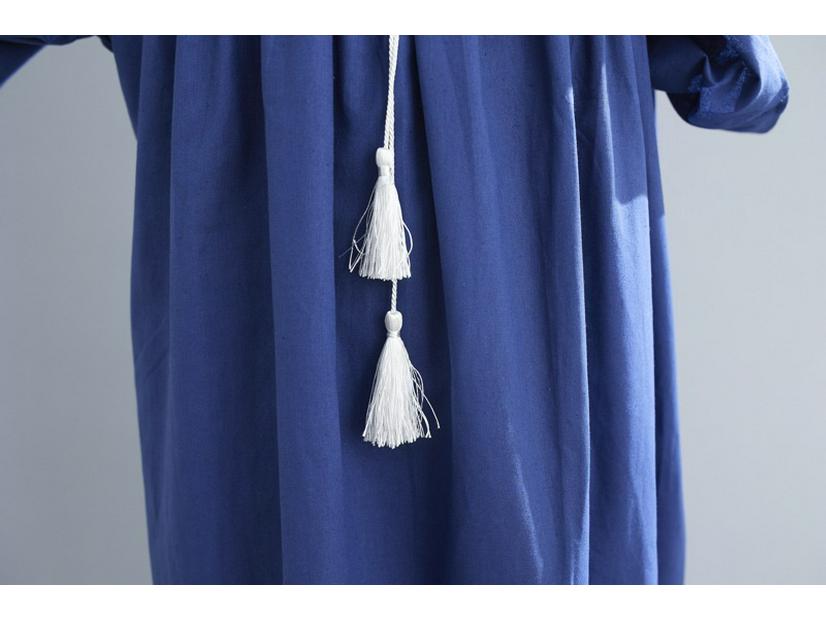 Летнее элегантное женское платье большого размера с этнической вышивкой и рукавами с оборками, 2025