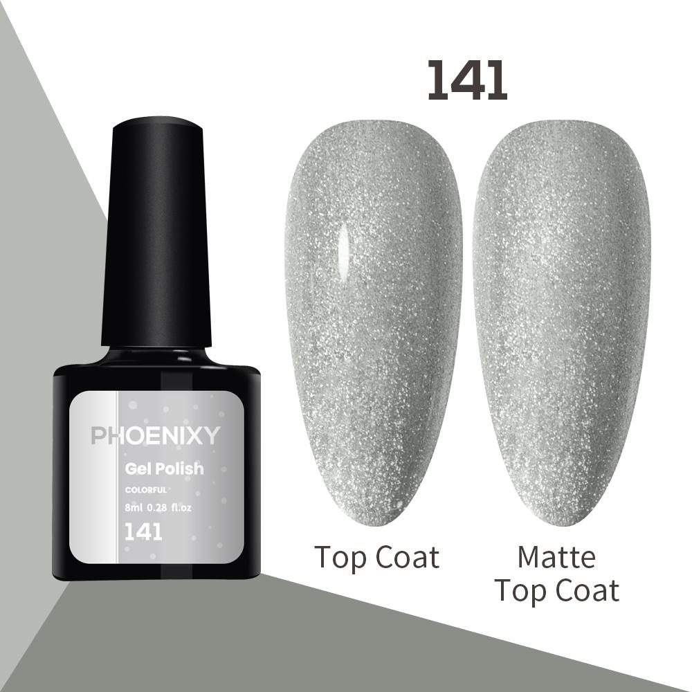 Лак для ногтей PHOENIXY, 8 мл, УФ-светодиодный гибридный лак для дизайна ногтей, гель-лайнер для маникюра, полупостоянная основа, верхнее покрытие, гель с блестками, блестящие цвета, гель
