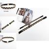 Fashion Metal Triangle Splicing Design Women Slim Waist Belt For Long Dress And Special Occasions
