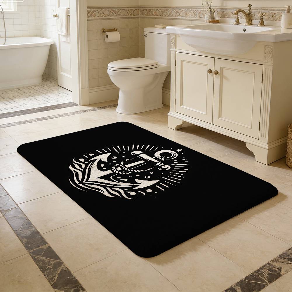 retro cruise ship Anchor Room Mats Anti-slip Absorb Water Long Strip Cushion Bedroon Mat Household Carpets