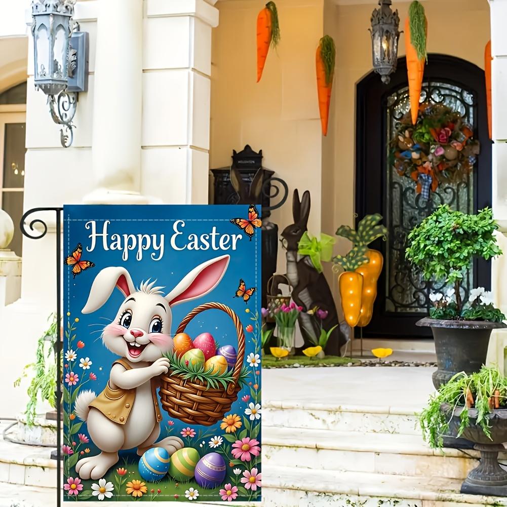Easter Garden Flag - Polyester, Outdoor Yard Decor, 45x30cm