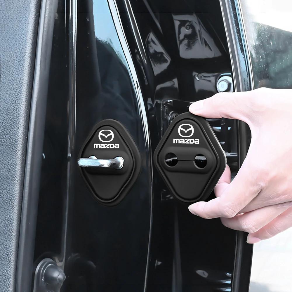 2025 Горячие 4 шт. Силиконовый Защитный Чехол для Замка Двери Силиконовый Чехол-Защелка Замка Двери для Mazda 3 Bk 6 Gh CX-5 CX30 MX-5 2 5 CX-3 GJ GL CX-8
