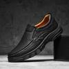 Outdoor Men's Casual Shoes Genuine Leather Mens Loafers Fashion Breathable Men Slip On Shoes Leisure Walk Hiking Shoes Moccasins