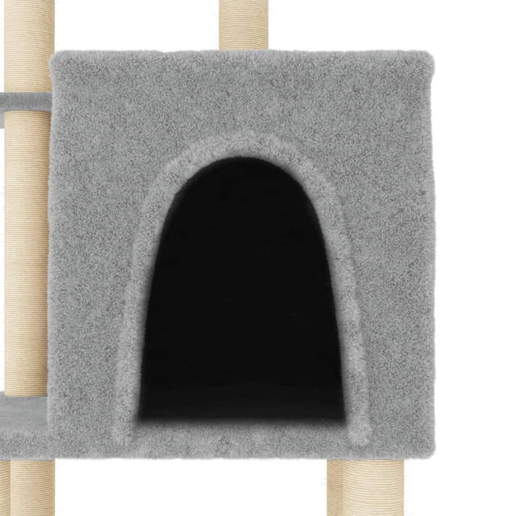 Scratching Post with Sisal Scratching Posts Light Grey 97 cm