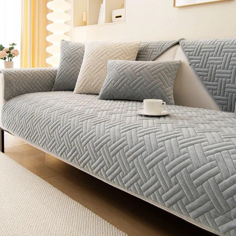 Толстые мягкие теплые чехлы для диванов, детский коврик для домашних животных, диванное полотенце, противоскользящая защита для дивана для гостиной, съемный чехол для дивана