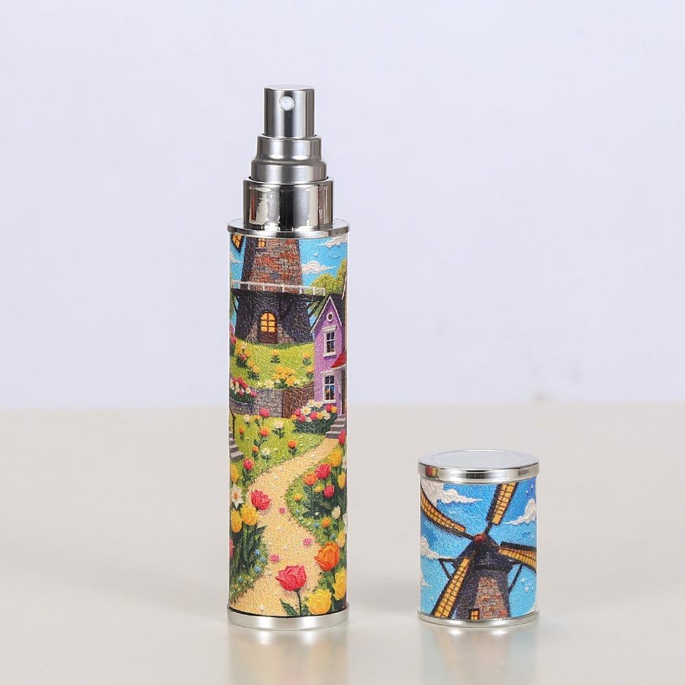 Многоразовый мини-флакон для духов, флакон-атомайзер для духов из ПУ кожи для путешествий, косметический дозатор