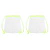 2 Pack Clear Drawstring Bag PVC See Through Portable Transparent Backpack for Travel Outdor Activiti