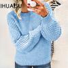 Women's Thickened Warm Sweater Hundred Solid Colours Outer Knit Pullover Top Knitwear
