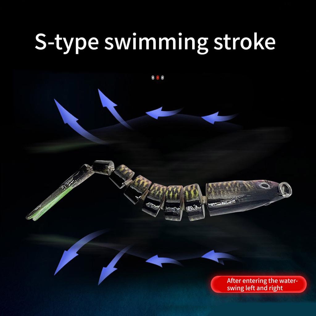 Fishing Baits Wobbler Muti-Section Jointed Casting Soft Lures Treble Hooks Hard Crankbait Sinking Tackle Pesca Swim Bait