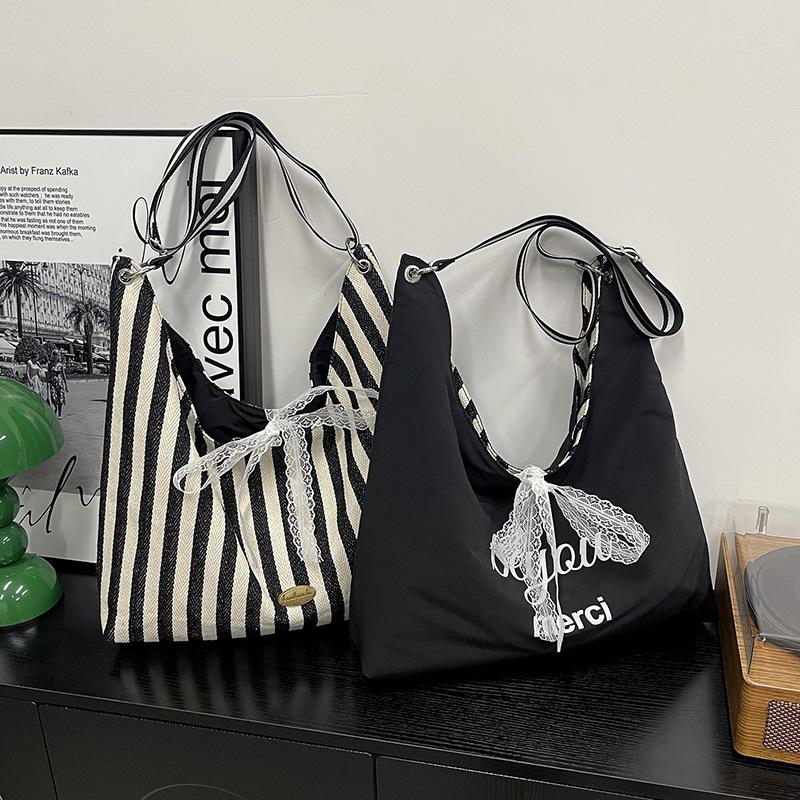 Вместительная полосатая сумка женская новая модная сумка-тоут для студентки, женская
