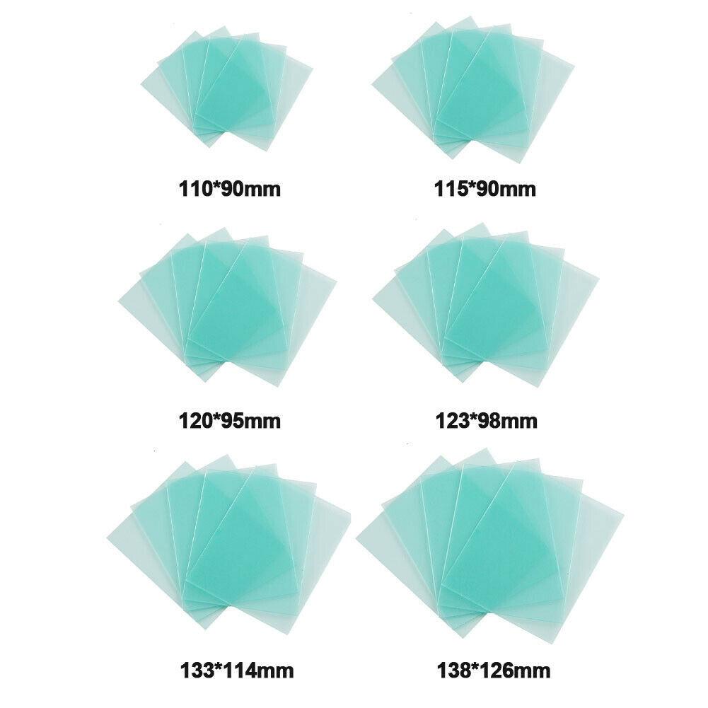10 шт. Партия Защитная крышка сварочной маски Зеленая прозрачная линза Защитная плата Для сварочных экранов Шлем Маска Запасные аксессуары