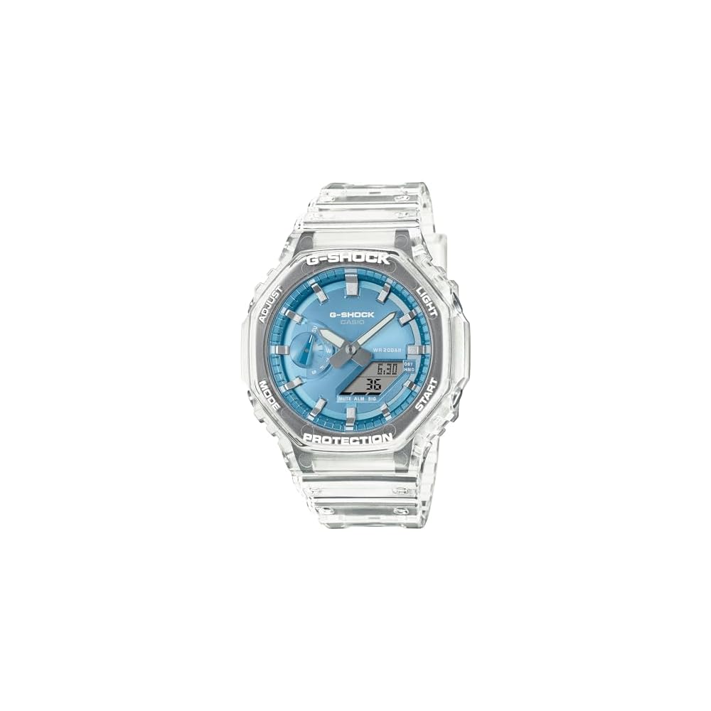 Casio G-Shock GA-2100BM-7A2JF Men's Watch Bright Metallic Dial Clear Resin Band
