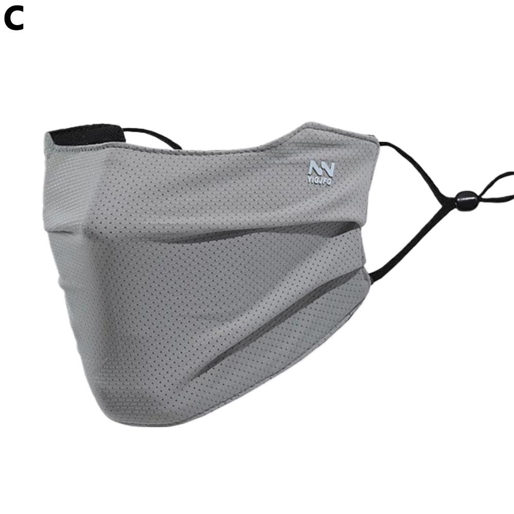 Дышащая маска для лица из ледяного шелка, УФ-защита для лица, Моющаяся, Многоразовая, Солнцезащитная маска для лица для мотоцикла, бега, езды, упражнений