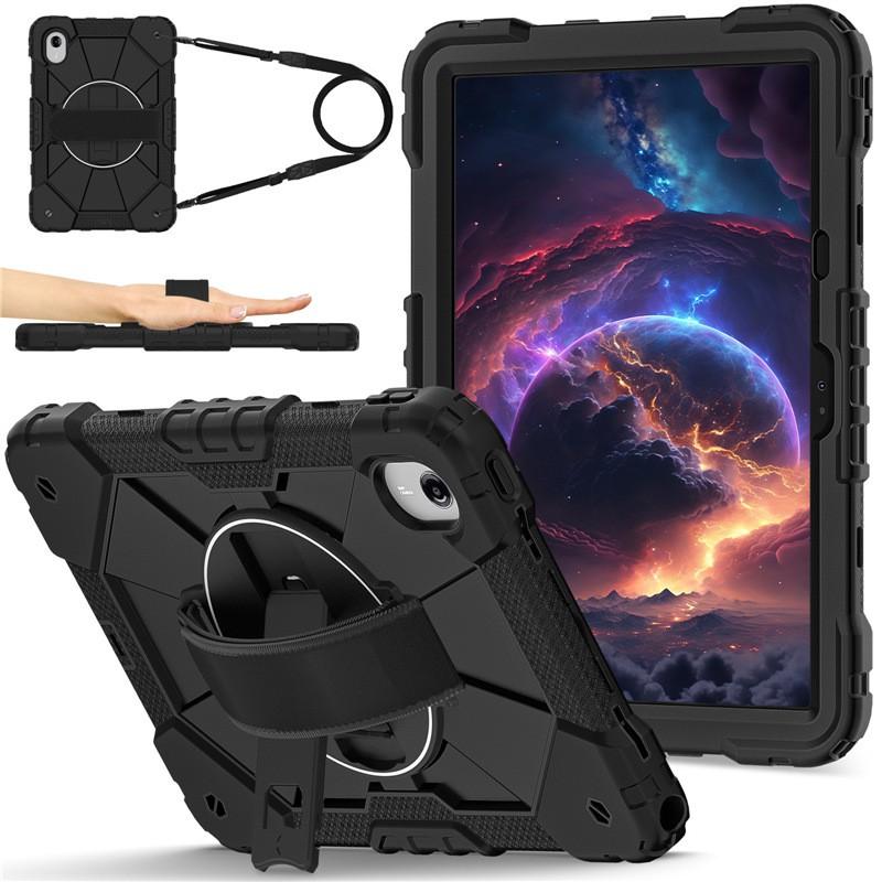 Lenovo Xiaoxin Pad 11 Tablet Case With Silicone Wrist Strap Rotating Stand Shockproof PC Cover Kids Students Travel