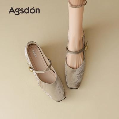 Модные туфли Мэри Джейн 2025 Ретро Новые Супермягкие На одном слове Французский квадратный носок С мелким вырезом Женские одинарные