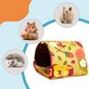 Cartoon Pattern Warm Comfortable Large Space Guinea Pig Bed House Hideout for Small