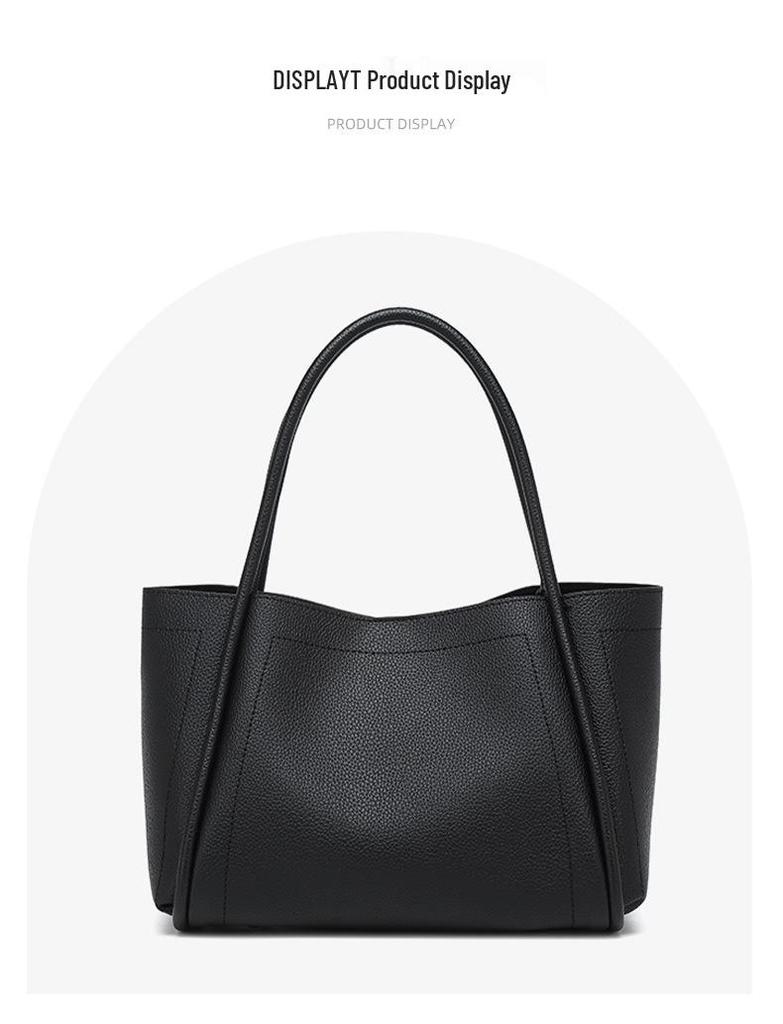 2025 Women's High-End Soft Leather Basket Handbag with Large Capacity