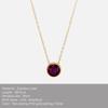 SUNIBI Stainless Steel Birthstone Necklace for Woman Gold Color Bride Designer Pendant Necklaces Birthday Gift Jewelry Wholesale