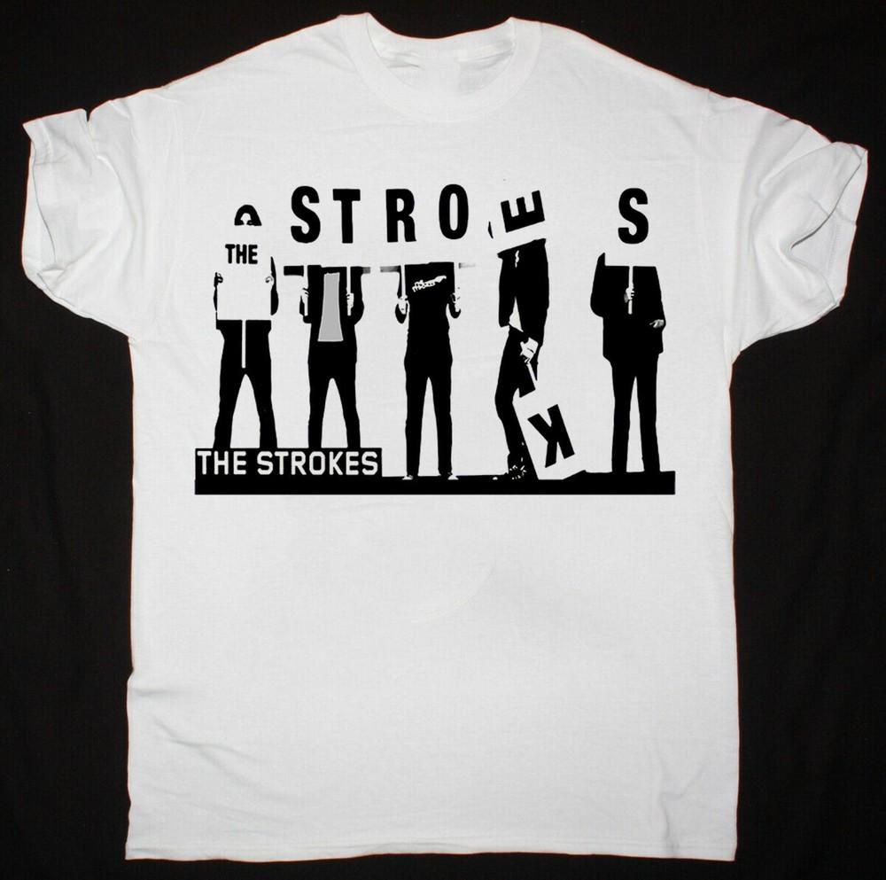 Винтажная футболка группы The Strokes Хлопок Все размеры от S до 4XL EE1196 Унисекс Футболка