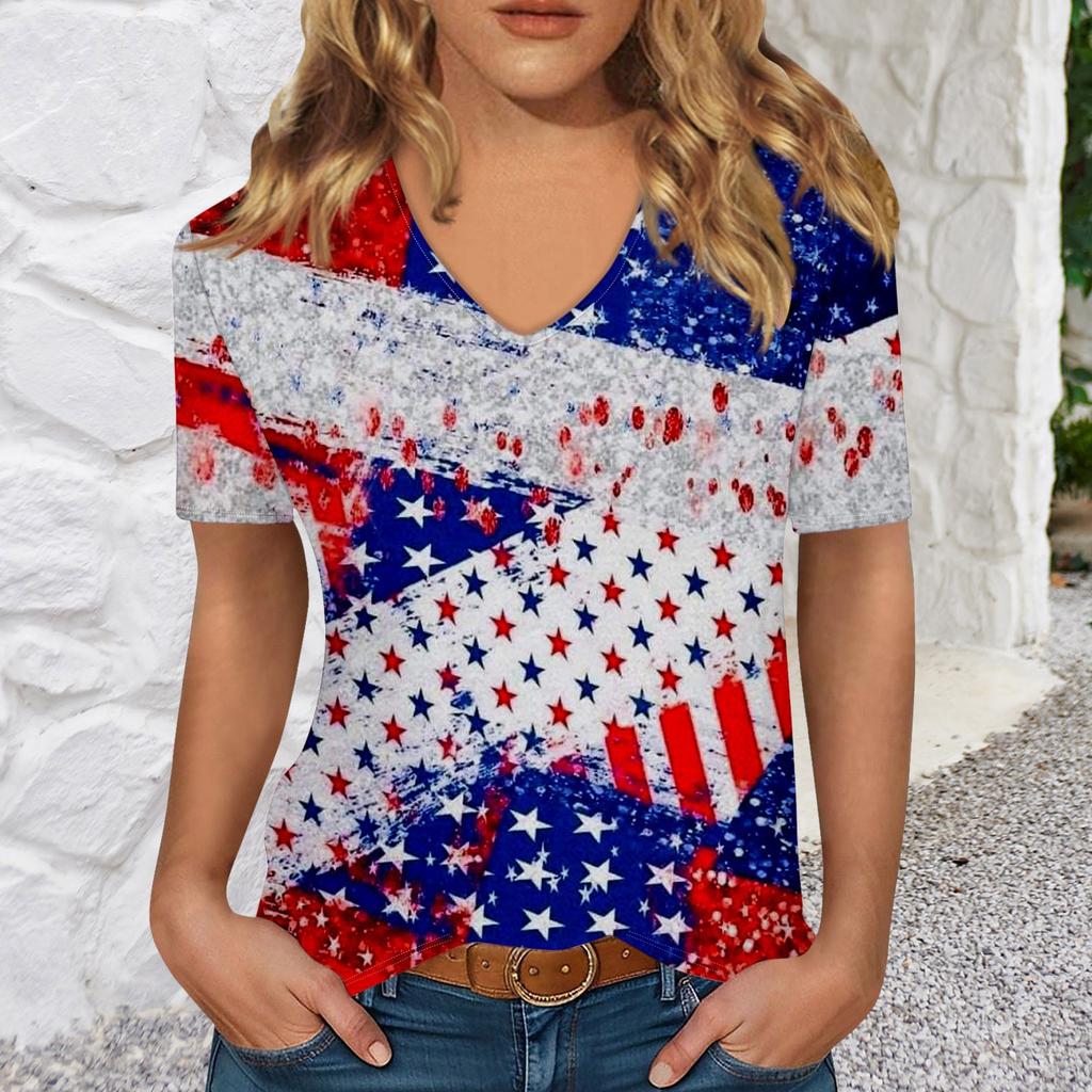 T Shirts Short Sleeve V Neck Tees For Women Fashion Tops Trendy Lightweight Soft Casual Summer Top