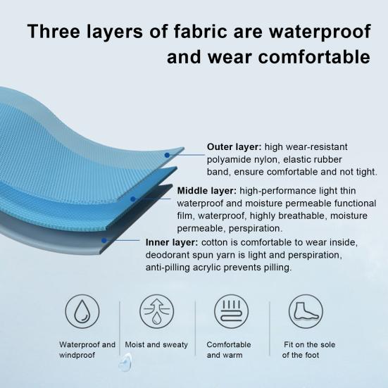 1 пара водонепроницаемых носков, 3-слойные, дышащие, влагоотводящие, для мужчин и женщин, для активного отдыха, зимнего туризма, кемпинга, катания на лыжах, вброд, рыбалки, компрессионные носки