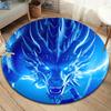 Beautiful dragon Round Area Rug,Carpet Rug for Living Room Bedroom Sofa Playroom Decor,Non-slip Floor Mat