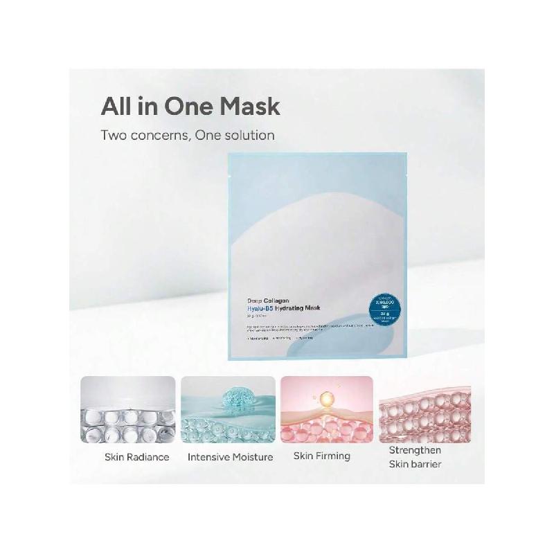 SUNGBOON EDITOR Deep Collagen Overnight Mask 37gx4ea | Оригинальная увлажняющая коллагеновая маска для лица | Настоящий коллаген 2,160,000PPB для эластичности