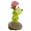 Royal Arden Frog with Flower Lover Rose Figurine, 4 X 2.5 X 7.5 Cm, 64470