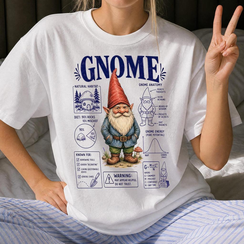 Funny Gnome Shirt - Retro Mythology & Folklore Gift - Sarcastic Gnome Clothing