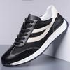 Мужская обувь 2025 лето дышащая мужская повседневная кожаная обувь легкая модный тренд сетчатая обувь 2025