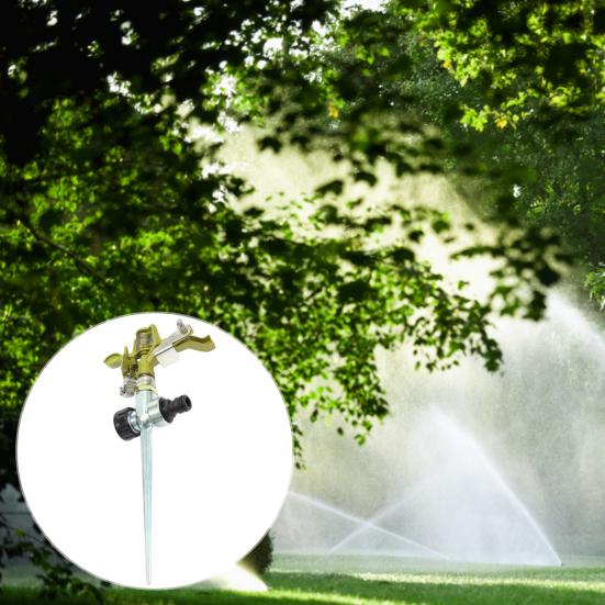 Sprayer Nozzle with Pin Direction Adjustment 360 Degrees Rotating Far Distance Large Area Sturdy Rocker Nozzle Garden Supply