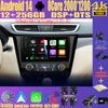Android 14 Автомагнитола Мультимедиа Для Nissan X-TRAIL X Trail T32 Qashqai 2 J11 2013 - 2017 Авторадио 2 Din Carplay gps БЕЗ dvd