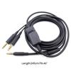 Stereo 3.5mm Audio Cable Gaming Headset Cable for MMX300 Headphone Cable Volume Control Inline Cord Accessories