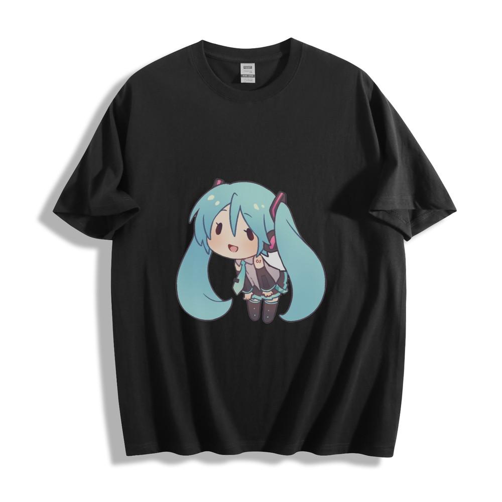 Hatsune Miku Happy Chibi T-Shirt - Joyful Anime Smile Unisex Tee