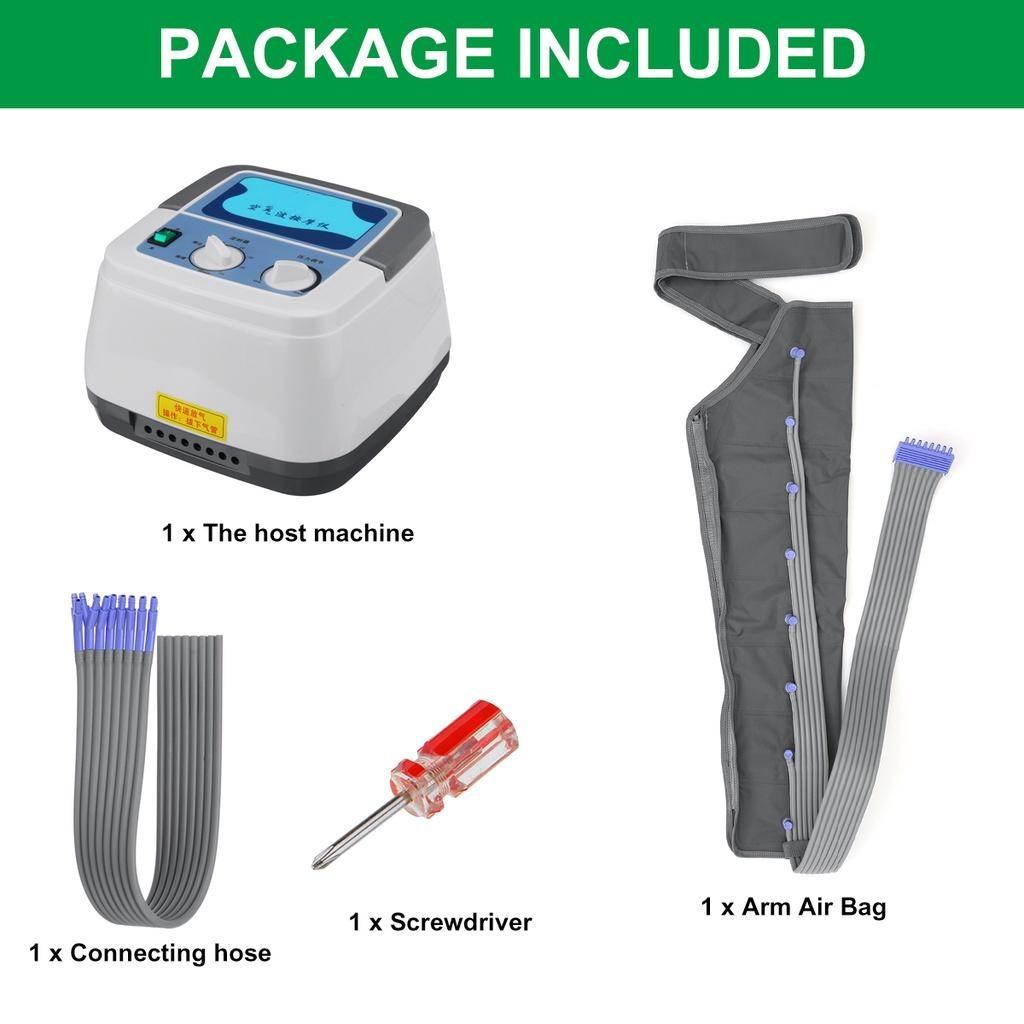 Электрический прессотерапия, воздушный компрессионный массажер для ног, ног, вибрация, инфракрасная терапия, пневматический массажер для талии, пневматическая воздушная волна, давление