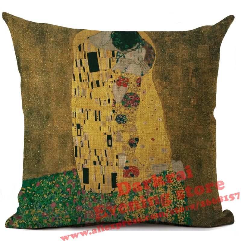 Mona Lisa Smile Art Cushion Cover Renaissance Oil Painting Style Decor Living Room Sofa Throw Pillows Home Decoration Pillowcase