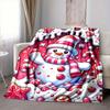 1pc Candyland Snowman Blanket Lightweight Flannel Blanket Throw Blanket For Sofa, Bed, Travel, Camping yy2509026170