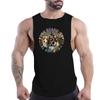 Summer Adult Men'S Outdoor Fitness Casual Sports Crew-Neck Vest Creative Letter Pattern 2d Print Quick-Drying Sleeveless Shirt