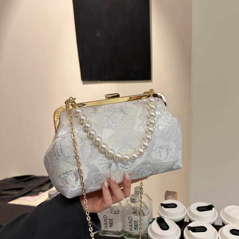 Женская сумка в китайском стиле ципао, сумка через плечо, цепочка с вышитым бисером цветочным узором, новая