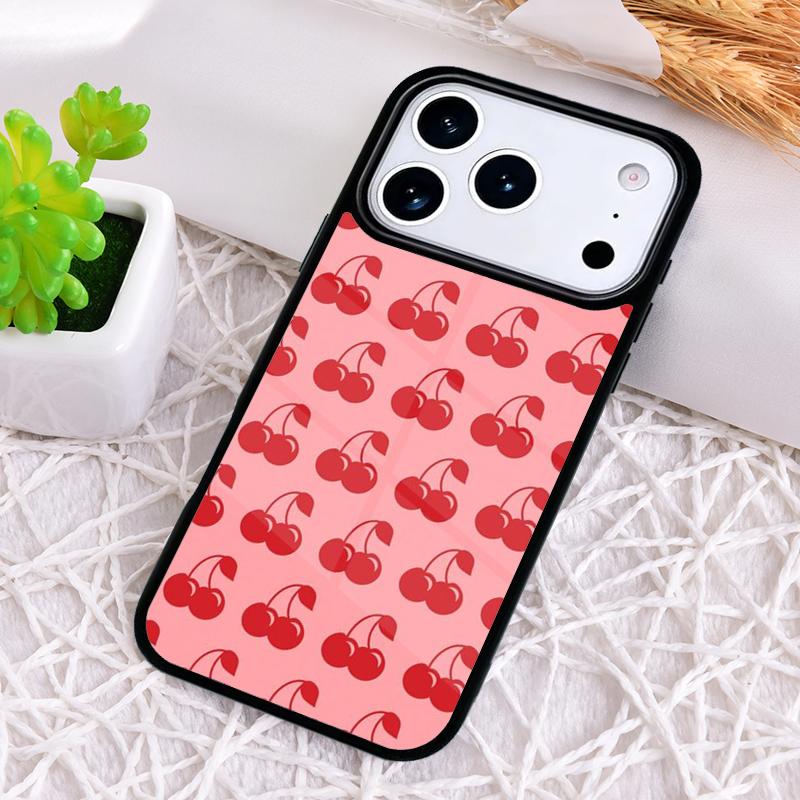 Чехол для телефона 'Красная вишня, летний фрукт', противоударный, для iPhone 17 Air 16e 15 11 12 14 13 Pro Max, Cover Coque