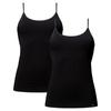 DANISH ENDURANCE Бесшовный топ-майка, набор размеров, женский топ/майка 2 шт., черный, M/L