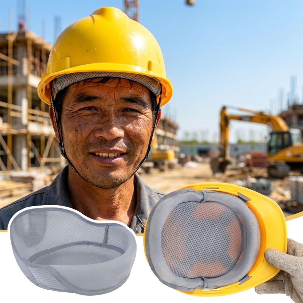 Breathable Mesh Safety Cap Cooling Pad Washable Construction Helmet Insert Shock Absorbing Helmet