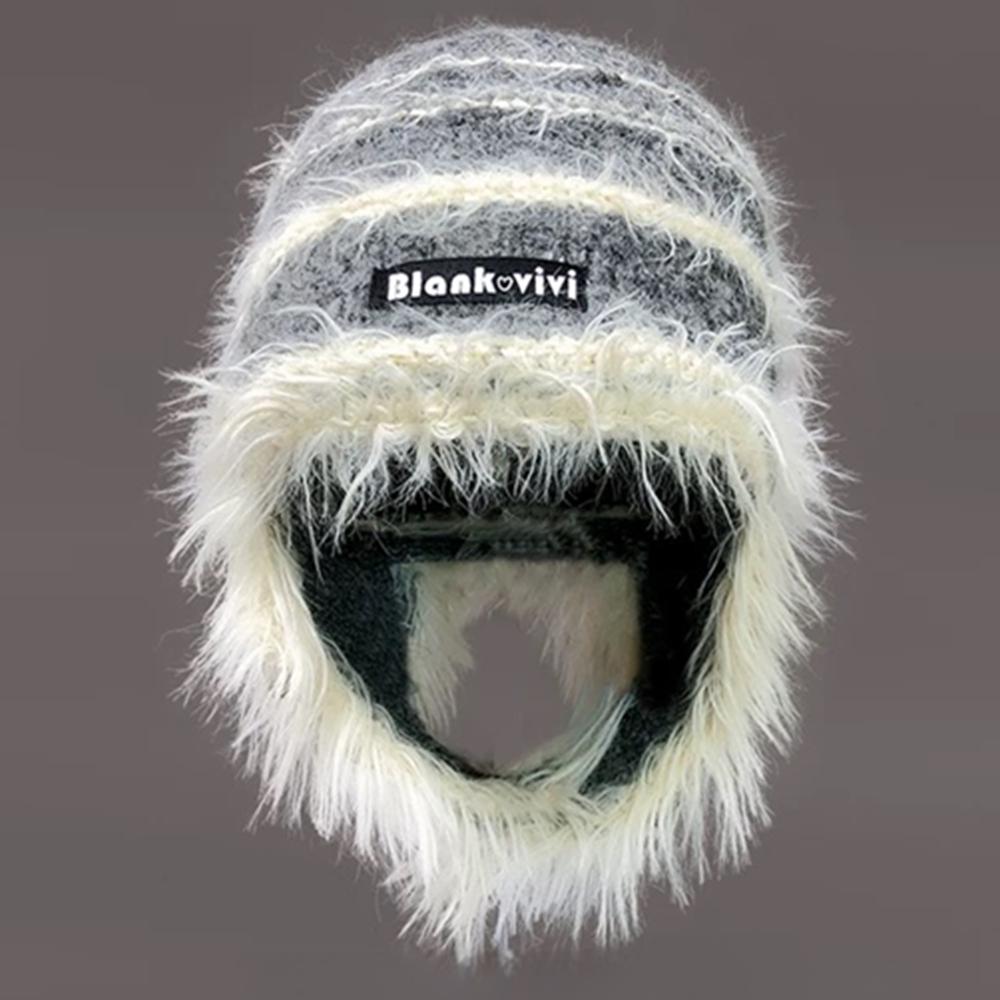 New Winter Dandy Hat Earflap Beanie Hat Fashion Keep Ear Warm Hats For Women Streetwear Multicolour Fur Hats For Girl