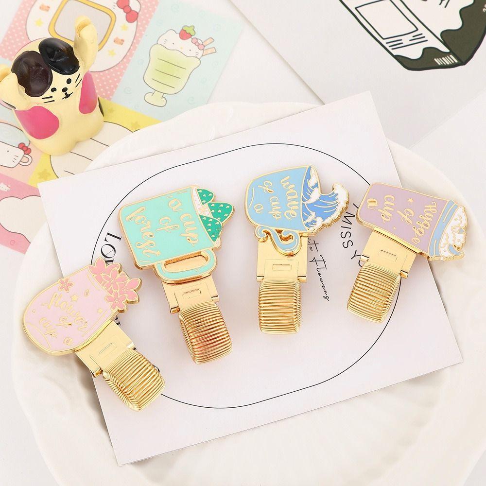Cartoon Pen Clip Retro Paper Fix Clips Portable Notebook Clip School