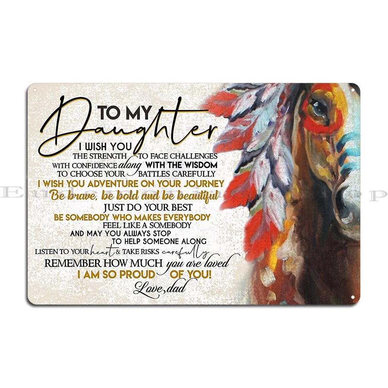 To My Dad Father And Son Hunting Buddies For Life To My Daughter Metal Plaque Custom Garage Classic Wall Decor Tin Sign Poster