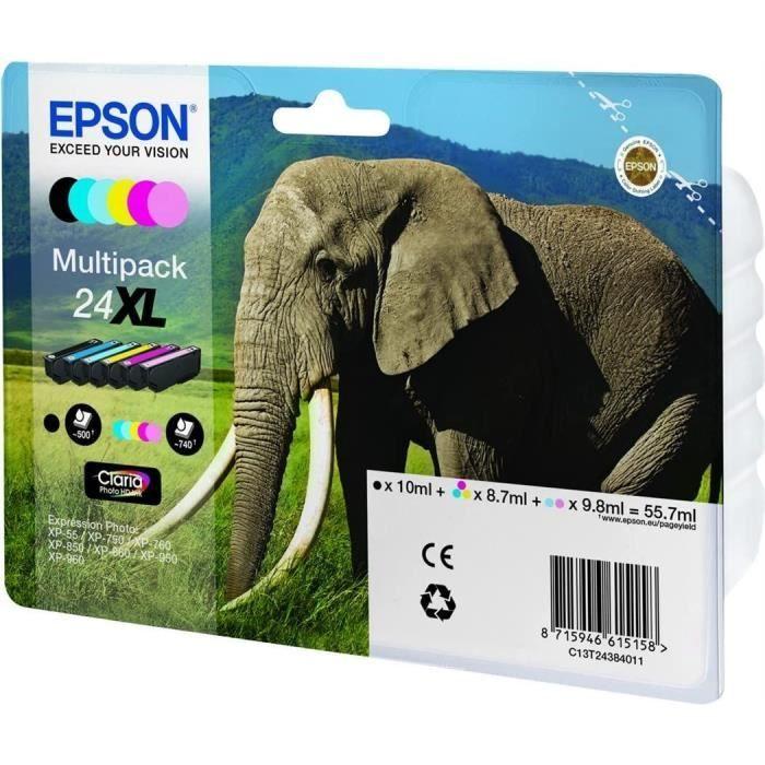 Epson Multipack 24 XL - Elephant - Black, Yellow, Cyan, Magenta, Light Magenta, Light Cyan (C13T24384011)