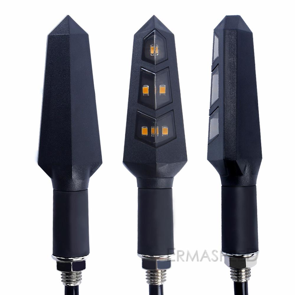 Универсальный мотоциклетный светодиодный указатель поворота, янтарный указатель поворота, мигалка, индикаторная лампа, задний фонарь для мотоцикла