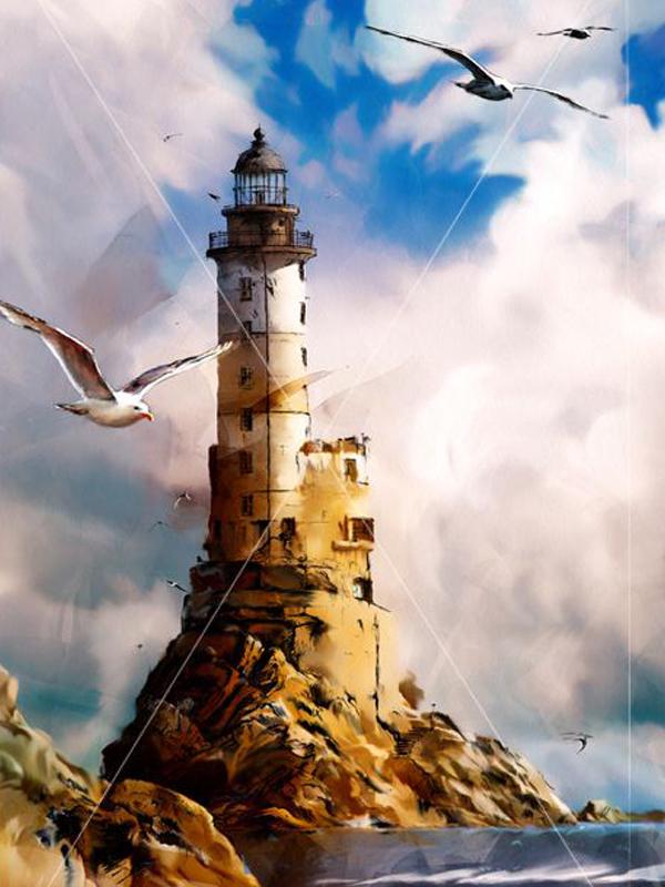 Алмазная живопись Пейзаж Алмазная художественная живопись Рукоделие Алмазная вышивка Картина