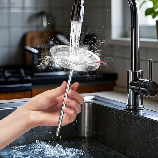 Термометр для мяса из нержавеющей стали с циферблатом 2,5 дюйма, термометр для мяса с мгновенным считыванием, термостойкий зонд для выпечки, конфет, масла, стейка, индейки